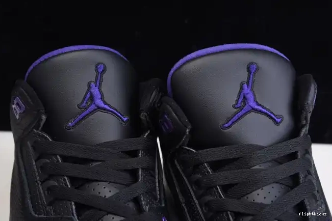 Retro Black Jordan 3 Court Purple Air CT8532-050 0522